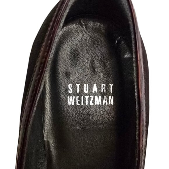 Stuart Weitzman Vintage Marsala Black Suede Tortoise Shell Pumps Sz 6 - Picture 9 of 9